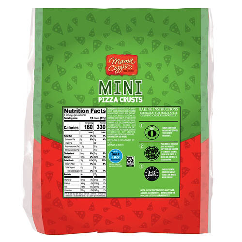 Mama Cozzi's Pizza Kitchen Thin Mini Pizza Crusts with Sauce, 12 oz